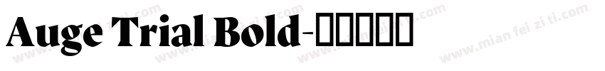 Auge Trial Bold字体转换